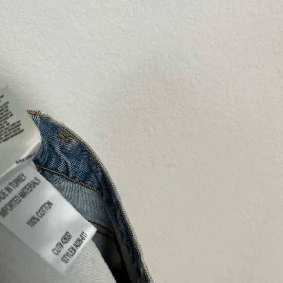 Agolde Swapmeet Blue Denim Parker Vintage Cut-Off Jean Shorts Women's Size 25 - Picture 5 of 6